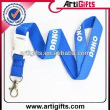 Polyester printing lanyard with blank plastic detach buckle